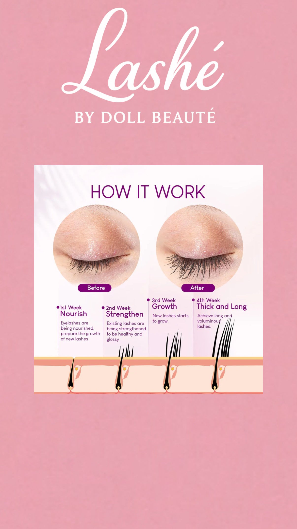 Pure growth lashes serum